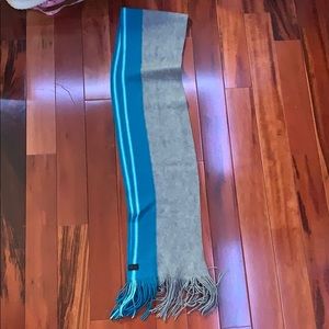Grey and Blue scarf. Good condition.